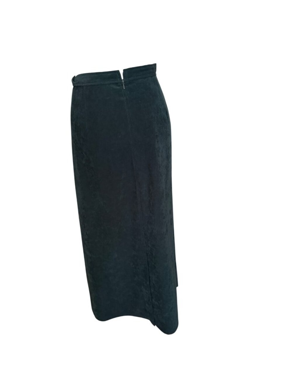 Talbots Vintage Womens Dark Green Midi Pencil Skirt Size 16 Stretch Fabric Back - Picture 3 of 7